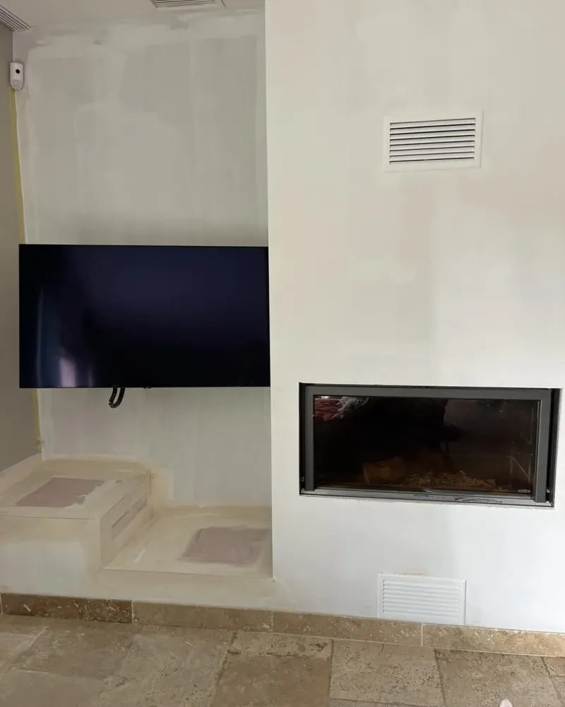 chantier insert cheminee